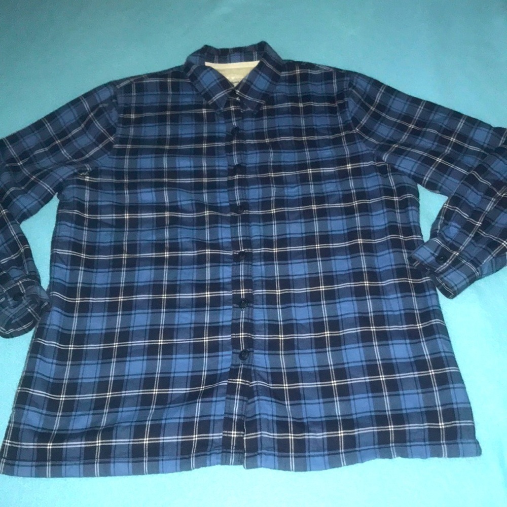 L.L. BEAN fleece lined button up long sleeve flannel cozy shacket NEW size S